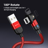 A22 Best Seller 180 Degree Rotation And Straight Use 2 in 1USB Cable Charging And Data Transmission 0.5M1M2M in Stock